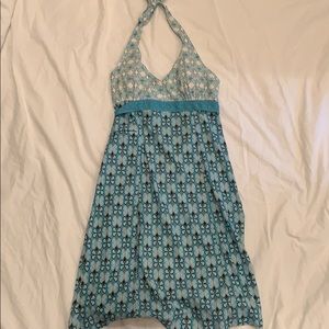 Blue patterned Athleta dress
